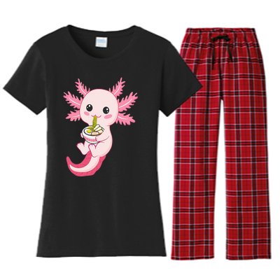 Axolotl Ra Funny Axolotls Women's Flannel Pajama Set