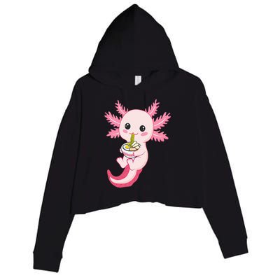 Axolotl Ra Funny Axolotls Crop Fleece Hoodie