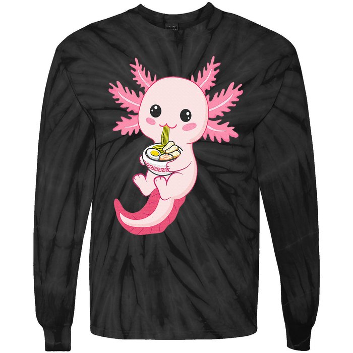 Axolotl Ra Funny Axolotls Tie-Dye Long Sleeve Shirt