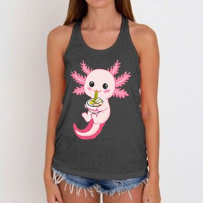 Axolotl Ra Funny Axolotls Women's Knotted Racerback Tank