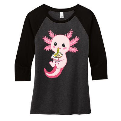 Axolotl Ra Funny Axolotls Women's Tri-Blend 3/4-Sleeve Raglan Shirt