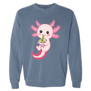 Axolotl Ra Funny Axolotls Garment-Dyed Sweatshirt