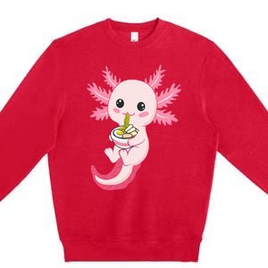 Axolotl Ra Funny Axolotls Premium Crewneck Sweatshirt