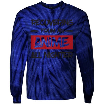 Animens Recovering From Anime All Nighter Tie-Dye Long Sleeve Shirt