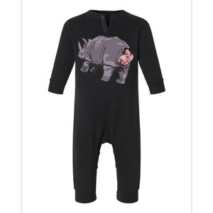 Ace Rhino Funny Humor Infant Fleece One Piece