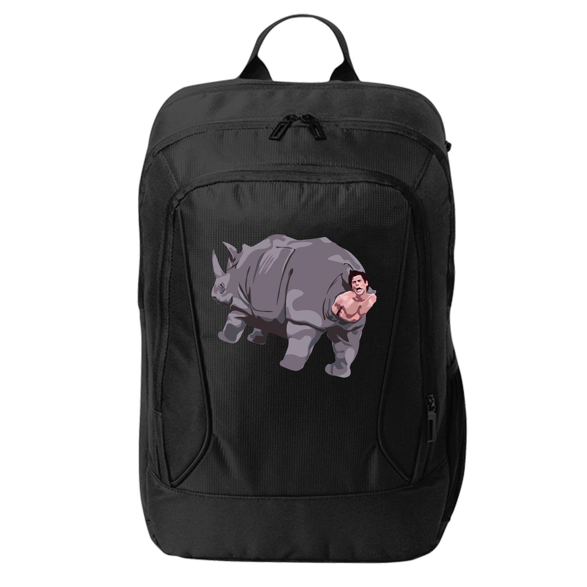 Ace Rhino Funny Humor City Backpack