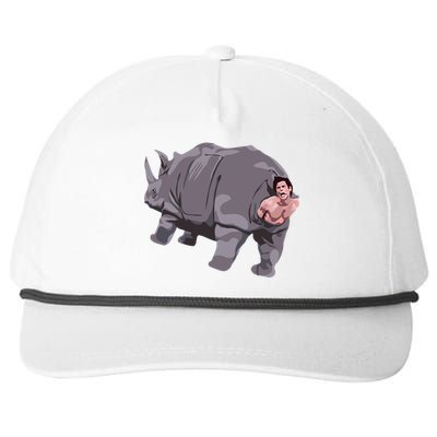 Ace Rhino Funny Humor Snapback Five-Panel Rope Hat