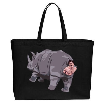 Ace Rhino Funny Humor Cotton Canvas Jumbo Tote