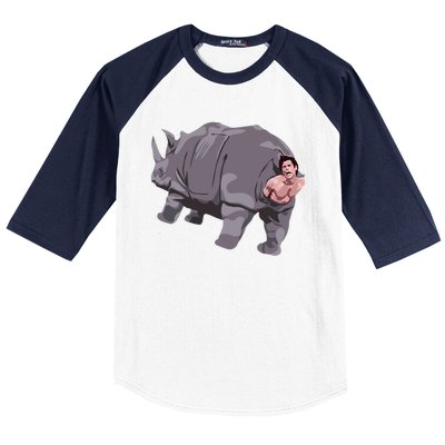 Ace Rhino Funny Humor Baseball Sleeve Shirt