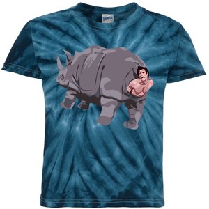 Ace Rhino Funny Humor Kids Tie-Dye T-Shirt