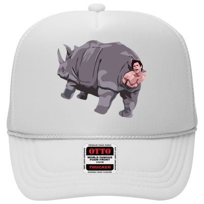 Ace Rhino Funny Humor High Crown Mesh Back Trucker Hat