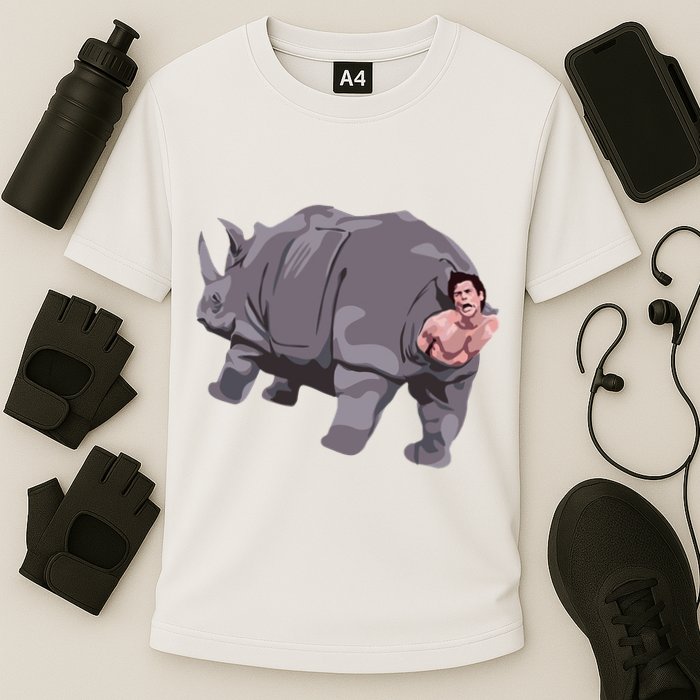 Ace Rhino Funny Humor Cooling Performance Crew T-Shirt