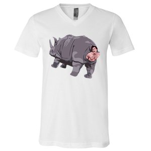 Ace Rhino Funny Humor V-Neck T-Shirt