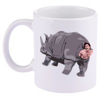 Ace Rhino Funny Humor 11oz C Handle Ceramic Mug