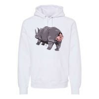 Ace Rhino Funny Humor Premium Hoodie