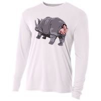 Ace Rhino Funny Humor Cooling Performance Long Sleeve Crew