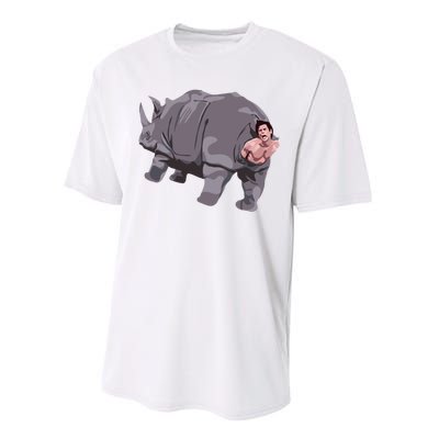 Ace Rhino Funny Humor Performance Sprint T-Shirt