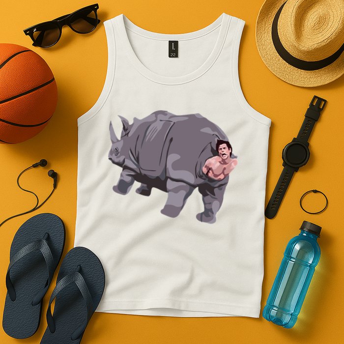 Ace Rhino Funny Humor Tank Top