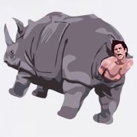 Ace Rhino Funny Humor Tank Top