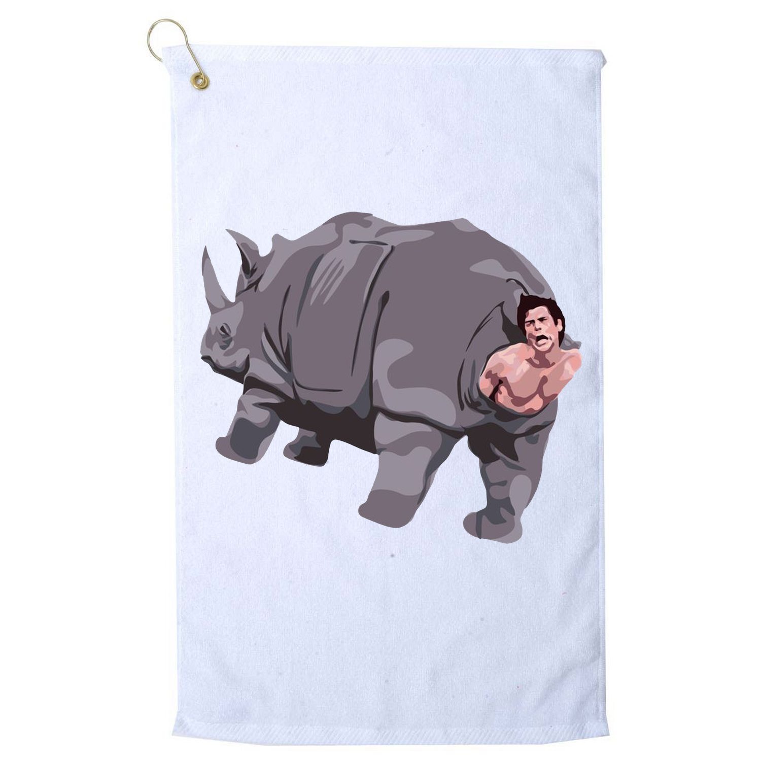 Ace Rhino Funny Humor Golf Towel