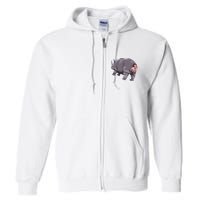 Ace Rhino Funny Humor Full Zip Hoodie