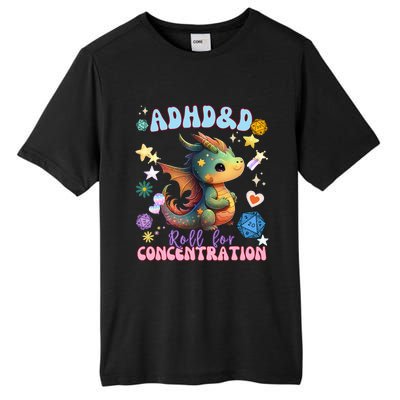 ADHD&D Roll For Concentration Watercolor Dragon Tall Fusion ChromaSoft Performance T-Shirt