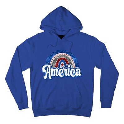 American Rainbow Freedom 4th Of July Funny Independence Day Funny Gift Hoodie