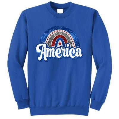 American Rainbow Freedom 4th Of July Funny Independence Day Funny Gift Sweatshirt