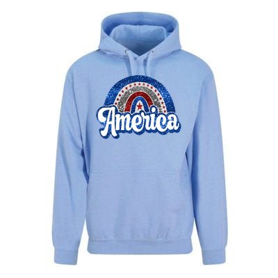 American Rainbow Freedom 4th Of July Funny Independence Day Funny Gift Unisex Surf Hoodie