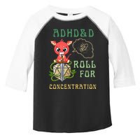 Adhd&D Roll For Concentration Funny Quote Gamer Apparel Toddler Fine Jersey T-Shirt