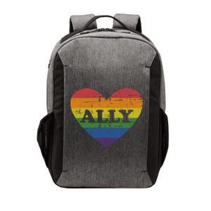 Ally Rainbow Flag Heart For LGBT Gay And Lesbian Support Vector Backpack