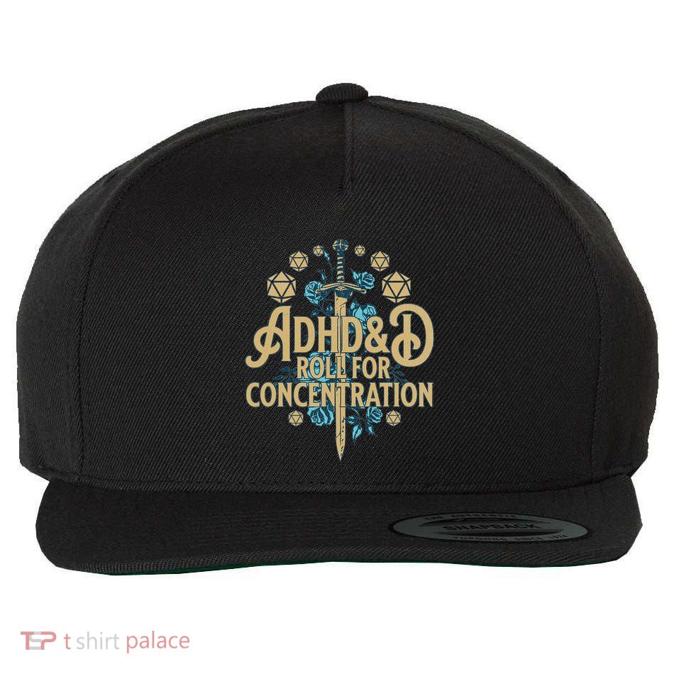 Adhd&D Roll For Concentration Wool Snapback Cap