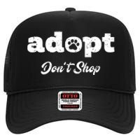 Adopt Rescue Foster Dog Lover Cat Adoption High Crown Mesh Back Trucker Hat