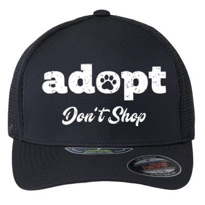 Adopt Rescue Foster Dog Lover Cat Adoption Flexfit Unipanel Trucker Cap