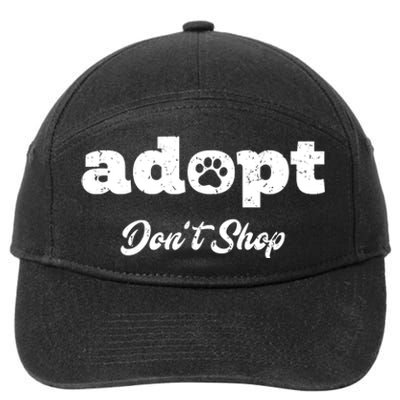 Adopt Rescue Foster Dog Lover Cat Adoption 7-Panel Snapback Hat