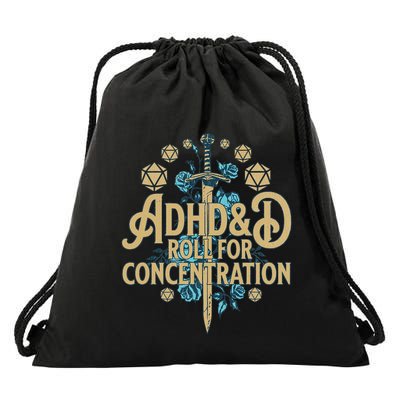 Adhd&D Roll For Concentration Drawstring Bag