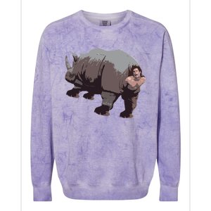 Ace Rhino Funny Colorblast Crewneck Sweatshirt