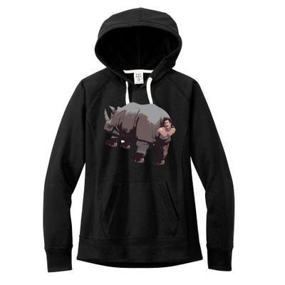 Ace Rhino Funny Women's Fleece Hoodie