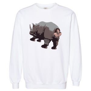 Ace Rhino Funny Garment-Dyed Sweatshirt