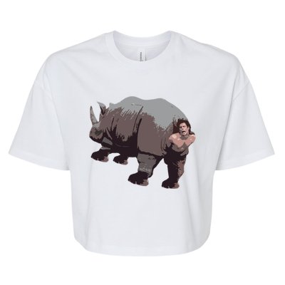 Ace Rhino Funny Bella+Canvas Jersey Crop Tee