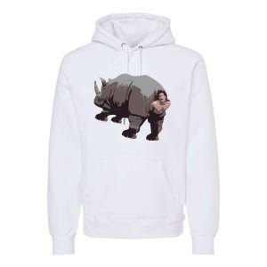 Ace Rhino Funny Premium Hoodie