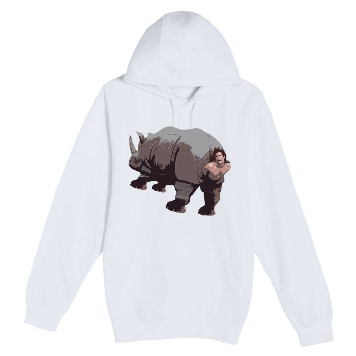 Ace Rhino Funny Premium Pullover Hoodie