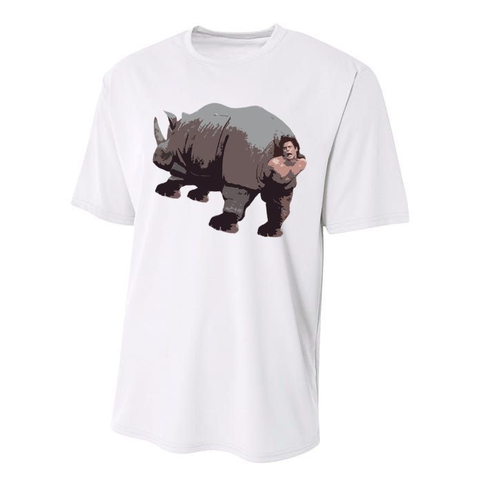 Ace Rhino Funny Performance Sprint T-Shirt