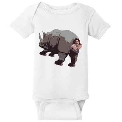 Ace Rhino Funny Baby Bodysuit