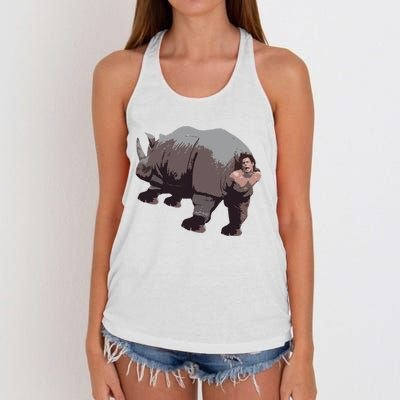 Ace Rhino Funny Women's Knotted Racerback Tank