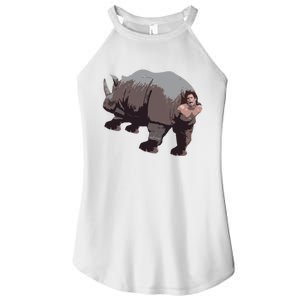 Ace Rhino Funny Women's Perfect Tri Rocker Tank