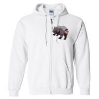 Ace Rhino Funny Full Zip Hoodie