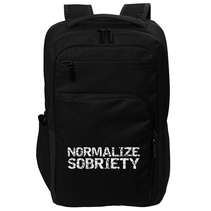 Addiction Recovery Gifts For Funny Normalize Sobriety Impact Tech Backpack
