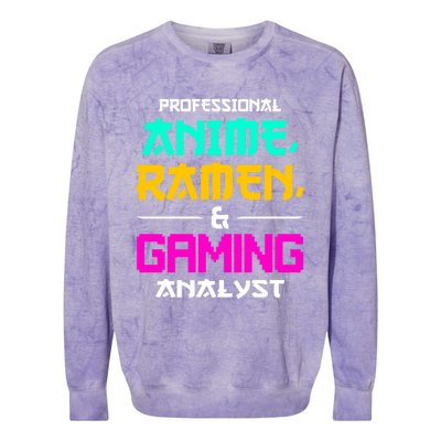 Anime Ra Gaming Gamer Lover Gift Colorblast Crewneck Sweatshirt