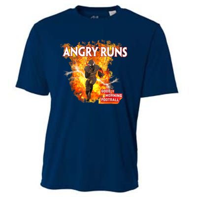 Angry Runs Good Morning Football Sport Lover Football Fan Cooling Performance Crew T-Shirt